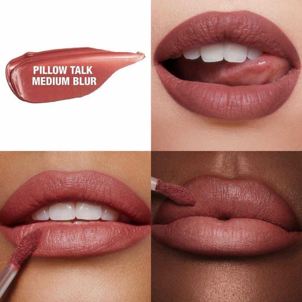 Charlotte Tilbury Airbrush LipBlur Matte Liquid Lipstick/PILLOW TALK MEDIUM NIB! - Picture 3 of 13